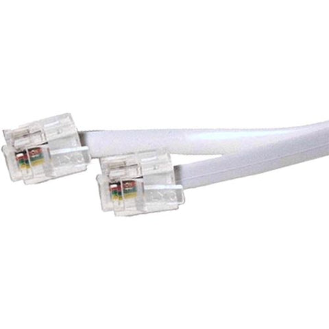 3m RJ12 6P6C 6 Core Câblé Droit Blanc 
