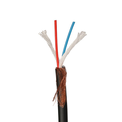 2 Core 24AWG Flexible Microphone XLR Cable Black 100m Reel