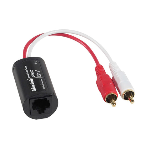 Balun audio stéréo Muxlab (RCA)