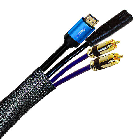 100m Braided Sleeving LSOH 5mm-12mm (18mm max) Black