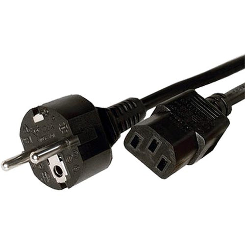 Netzkabel, Euro-Schuko, gerader Winkel auf IEC-C13-Buchse, 2 m, 2 Meter
