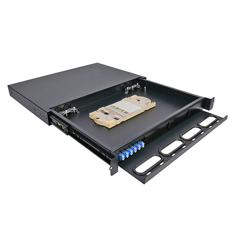 Geladenes Glasfaser-Patchpanel OS2 12 Glasfaser – 6 x LC Duplex
