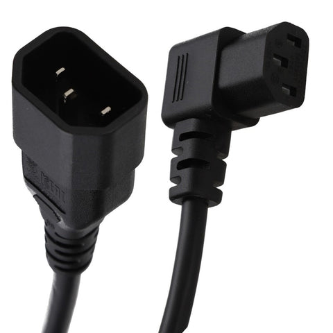 Netzverlängerungskabel, gerader IEC-C14-Stecker auf rechtwinklige IEC-C13-Buchse
