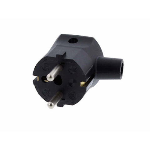 Kaiser europäischer wiederverdrahtbarer 2-poliger EU-Schuko-Netzstecker, rechtwinkliger Eingang, 1 mm²