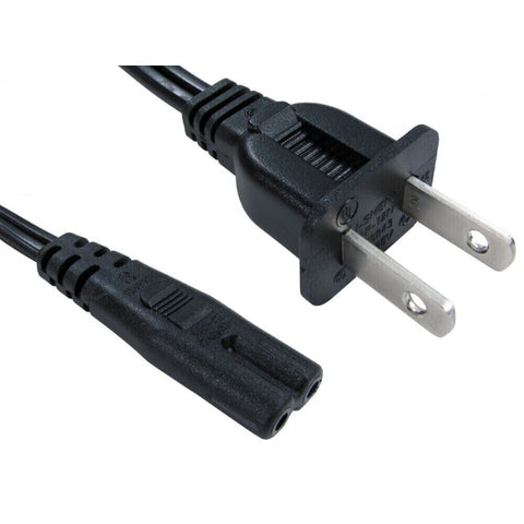 Câble d'alimentation IEC 2 broches, prise mâle USA vers femelle C7, Figure 8, prise femelle