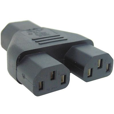 Y-Splitter-Netzteil, IEC-Stecker C14 auf 2 x C13-Buchse