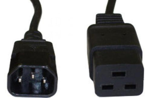 Stromverlängerungskabel IEC C14-Stecker auf IEC C19-Buchse, 1 m, 2 m, 3 m 