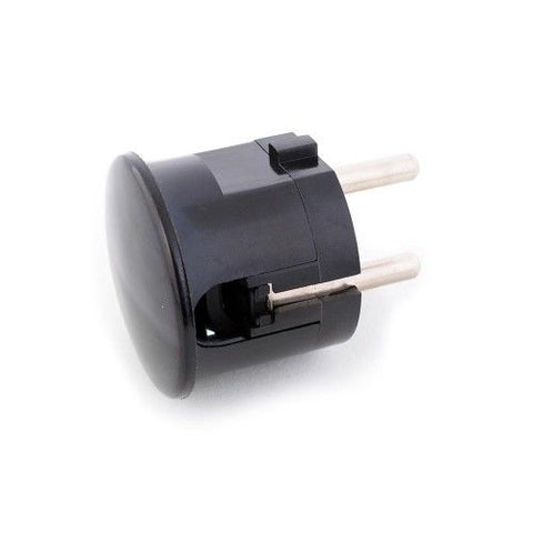 Rewireable Black 2 pin EU Schuko Mains Plug 16A 250V Right Entry Down Angle  HQ