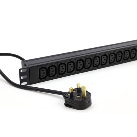 16-Wege-IEC-zu-C13-horizontale 1,5u-PDU mit IEC – 3 m Einspeisung